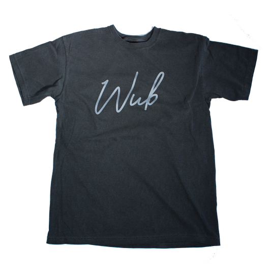 SCRIPT PIGMNET DYE TEE - BLACK