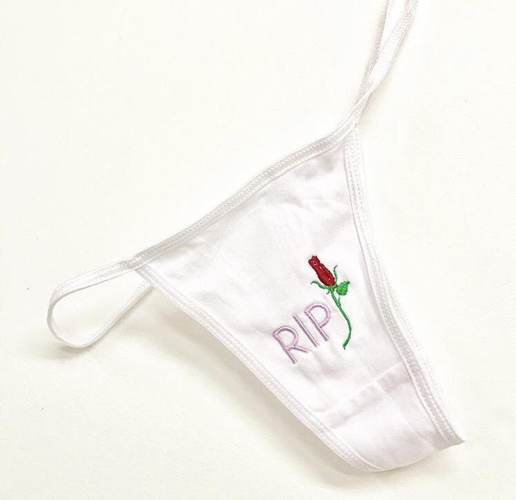 REST IN PU**Y THONG WHITE (VALENTINES DAY EXCLUSIVE)