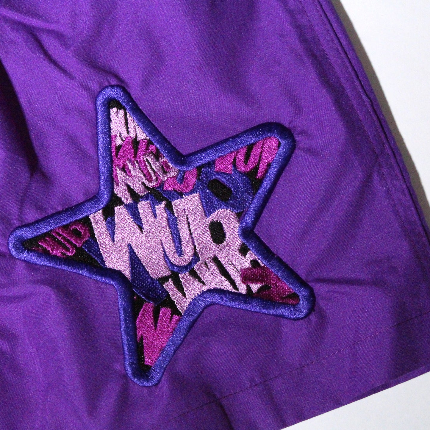 WUB STAR NYLON TREK SHORTS - PURPLE
