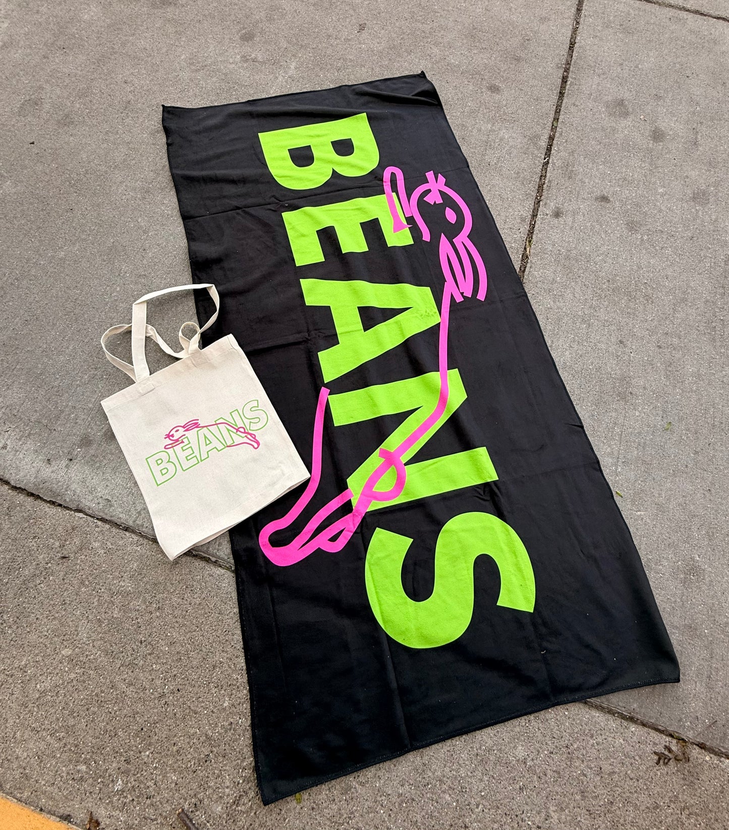 **PRE ORDER ** BEANS MICROFIBER BEACH TOWEL (FREE TOTE BAG INCLUDED)