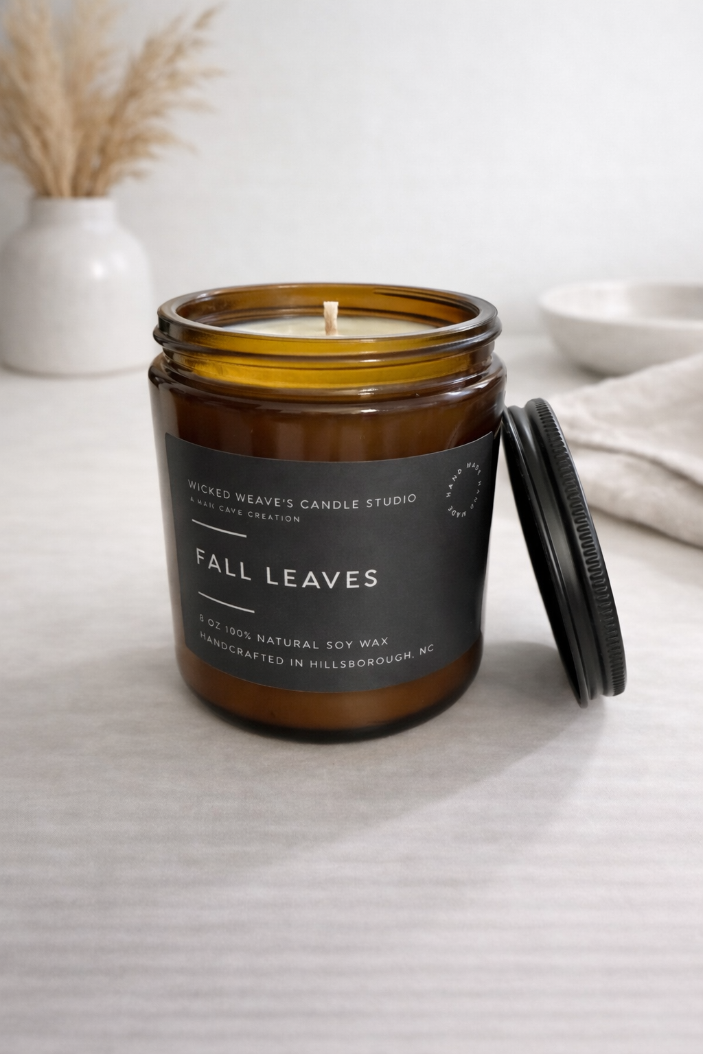 Wicked Weave’s Candle Studio - Fall Leaves Soy Wax Candle (4 Size Options)