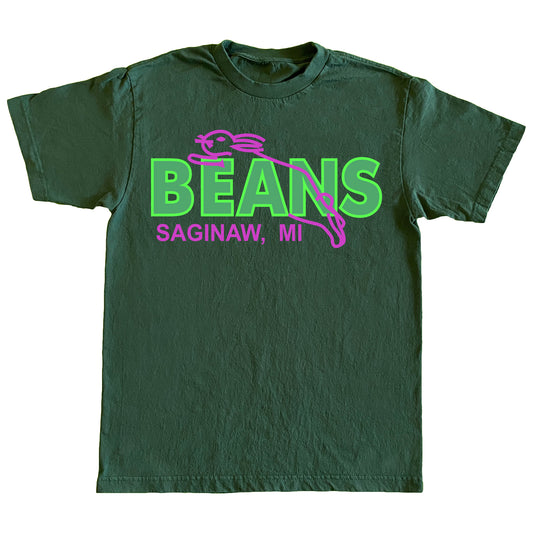 BEANS SAGINAW MICHIGAN SHIRT - FORREST GREEN