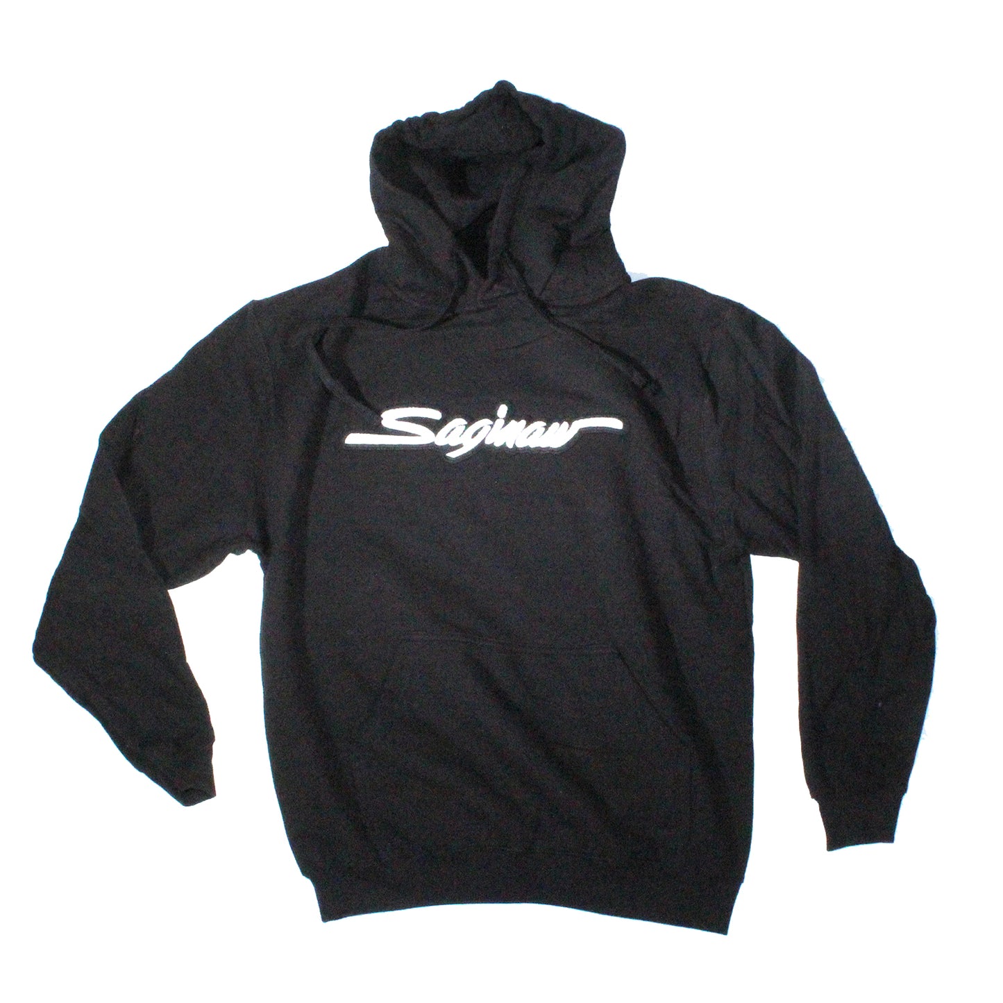 Saginaw Chenille Script Hoodie - Black