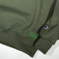 Find Your Peace Full Embroidered Golf Crewneck - Olive Green