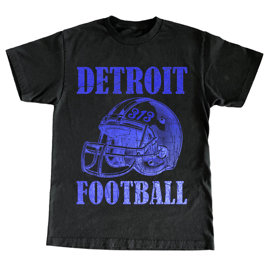 DETROIT FOOTBALL TEE - BLACK
