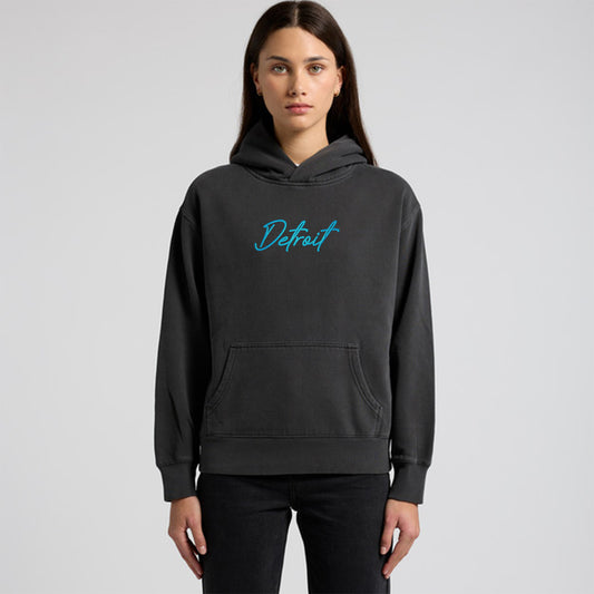 DETROIT ROAD TO THE CHAMPIONSHIP LADIES FADED HOODIE - GREY