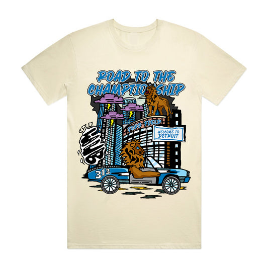 DETROIT ROAD TO THE CHAMPIONSHIP TEE - BUTTER CREAM