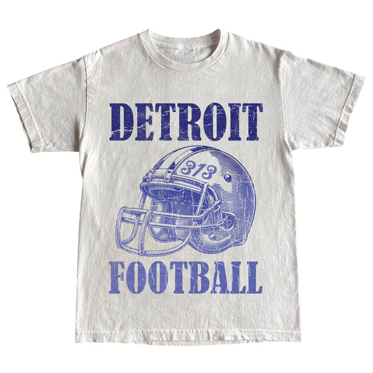 DETROIT FOOTBALL TEE - WHITE
