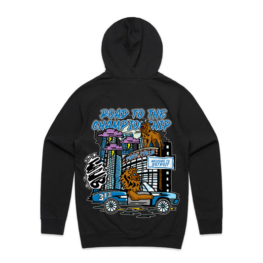 DETROIT ROAD TO THE CHAMPIONSHIP HOODIE - BLACK