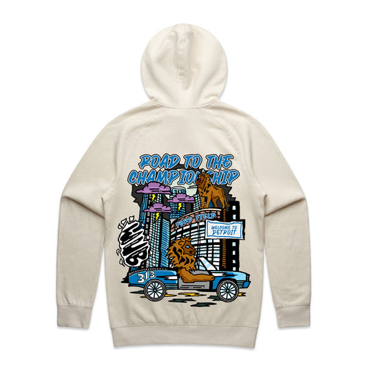 DETROIT ROAD TO THE CHAMPIONSHIP HOODIE - BONE CREAM