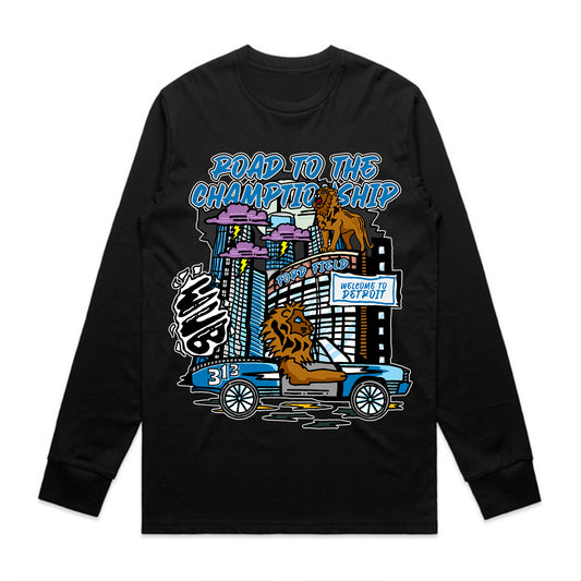 DETROIT ROAD TO THE CHAMPIONSHIP LONGSLEEVE - BLACK