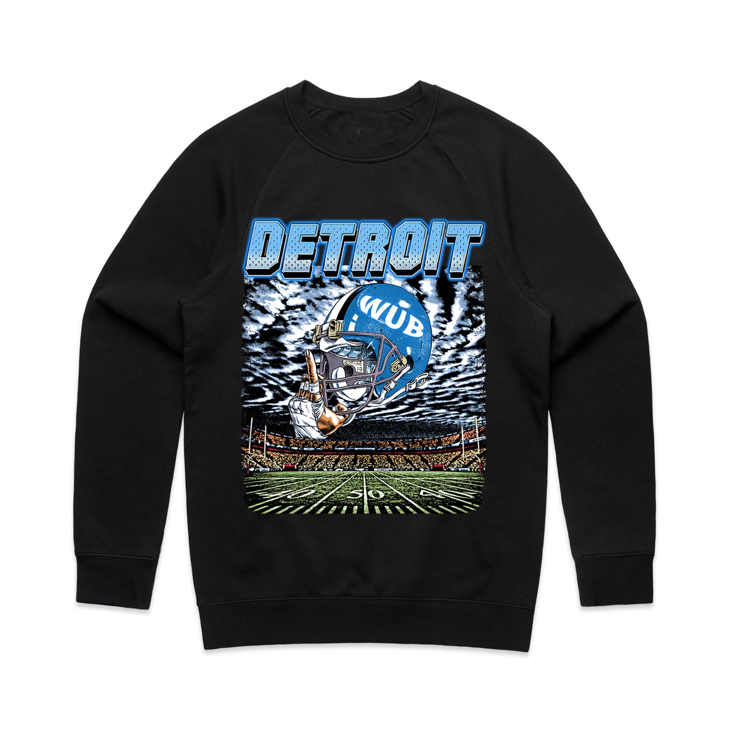 Detroit Wub Crewneck Sweatshirt - Black