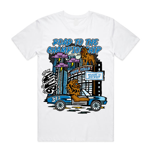 DETROIT ROAD TO THE CHAMPIONSHIP TEE - WHITE