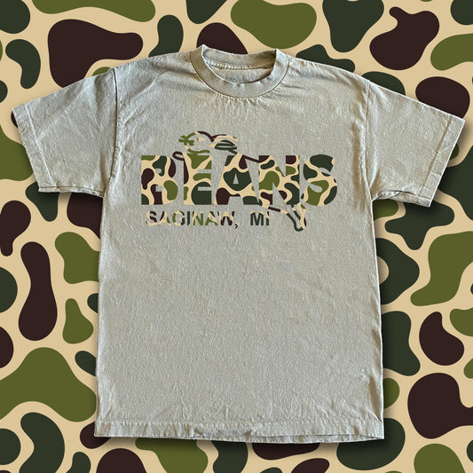 DUCK CAMO BEANS T-SHIRT - SAND