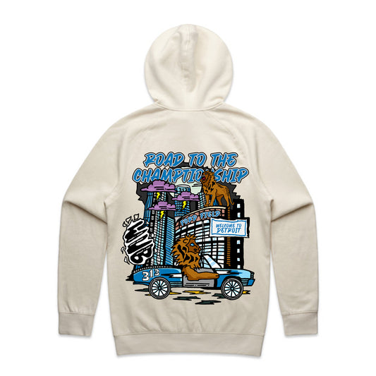 DETROIT ROAD TO THE CHAMPIONSHIP HOODIE - BONE CREAM