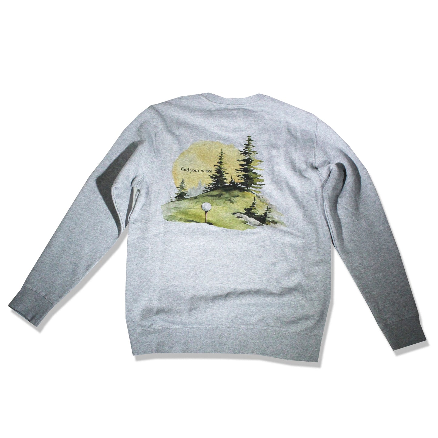 Find Your Peace Golf Crewneck - Sport Grey