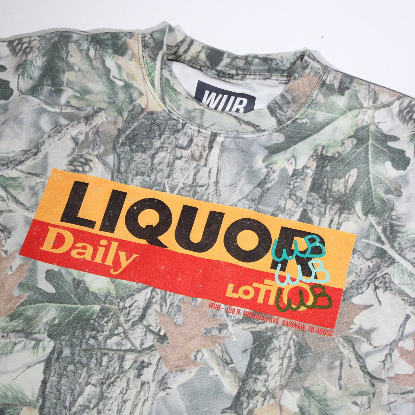LIQUOR LOTTO WUB - OVERSIZED VINTAGE WOOD CAMO