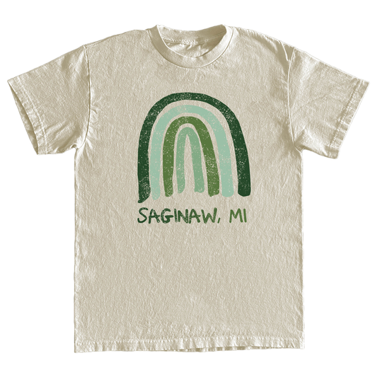 ST PATTYS RAINBOW TEE - CREAM