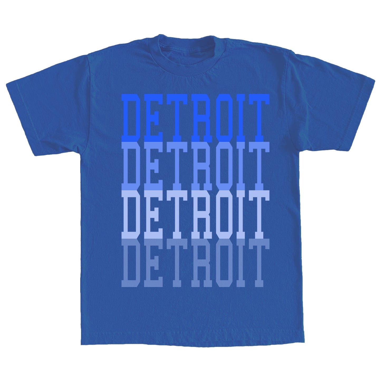 DETROIT FADE TEE - SLATE BLUE