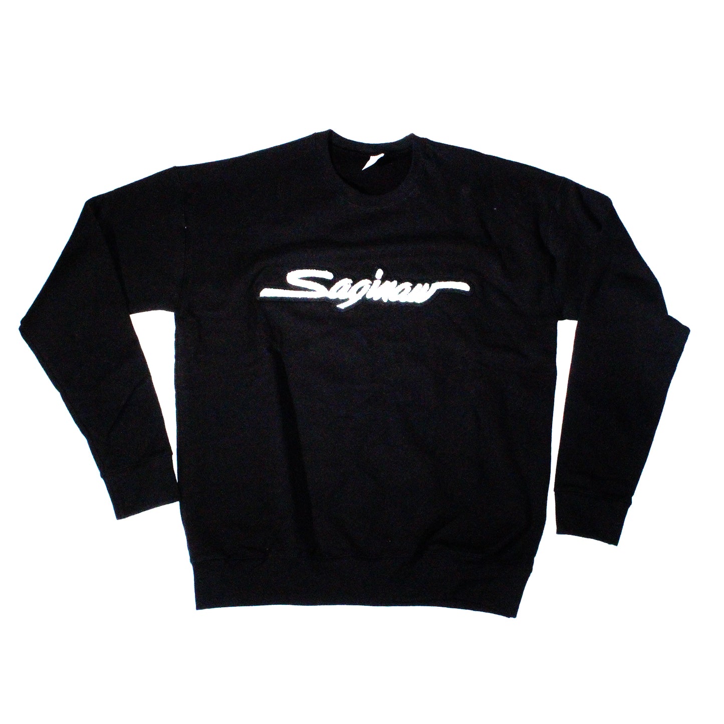 Saginaw Chenille Script Crewneck - Black