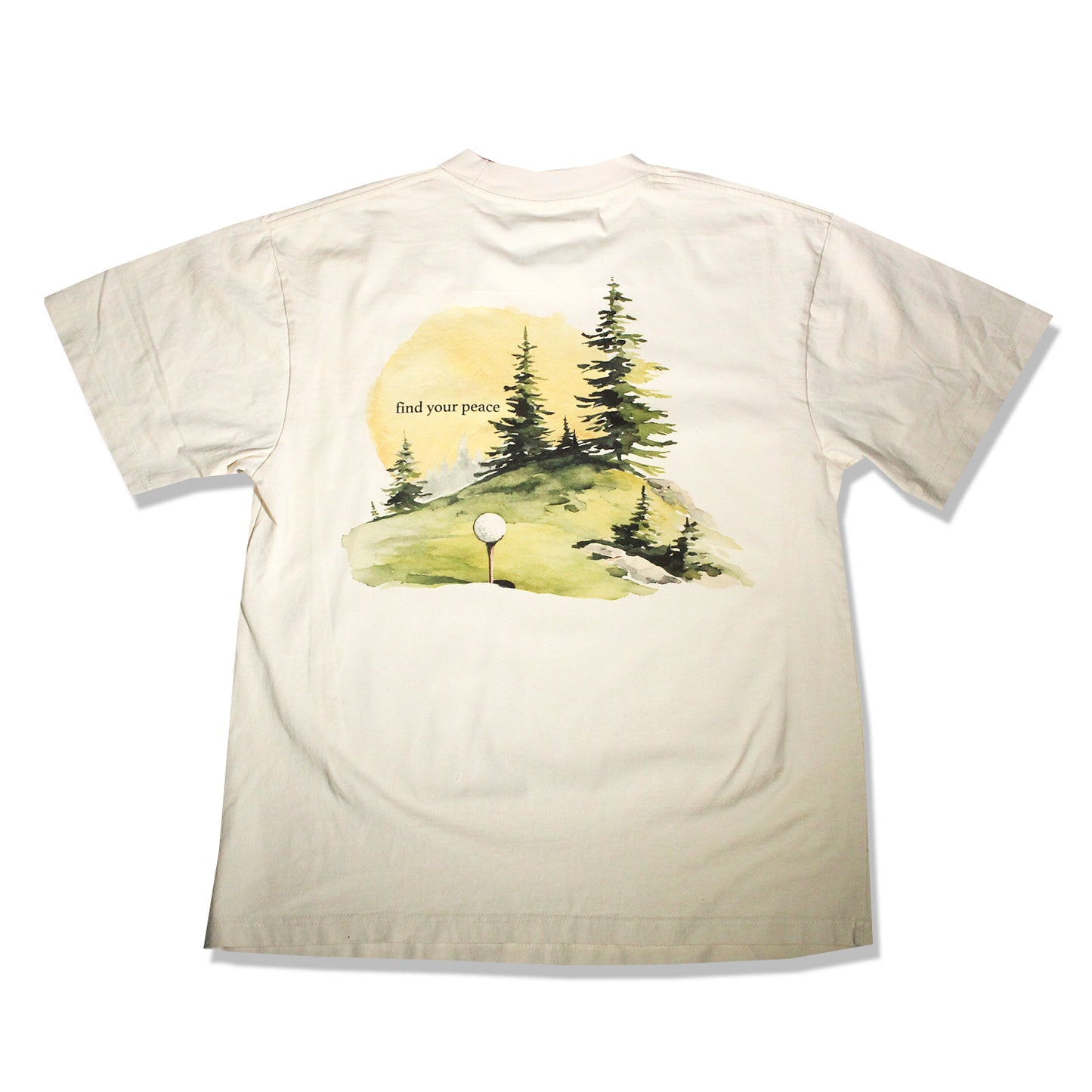 Find Your Peace Golf T-Shirt - Off White