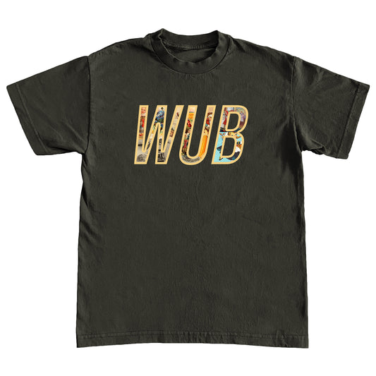 WUB THANKFUL COLLAGE TEE - CHOCOLATE BROWN