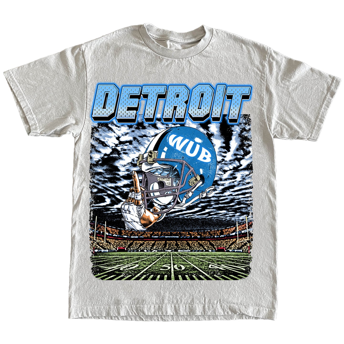 Detroit Wub  Tee - Silver