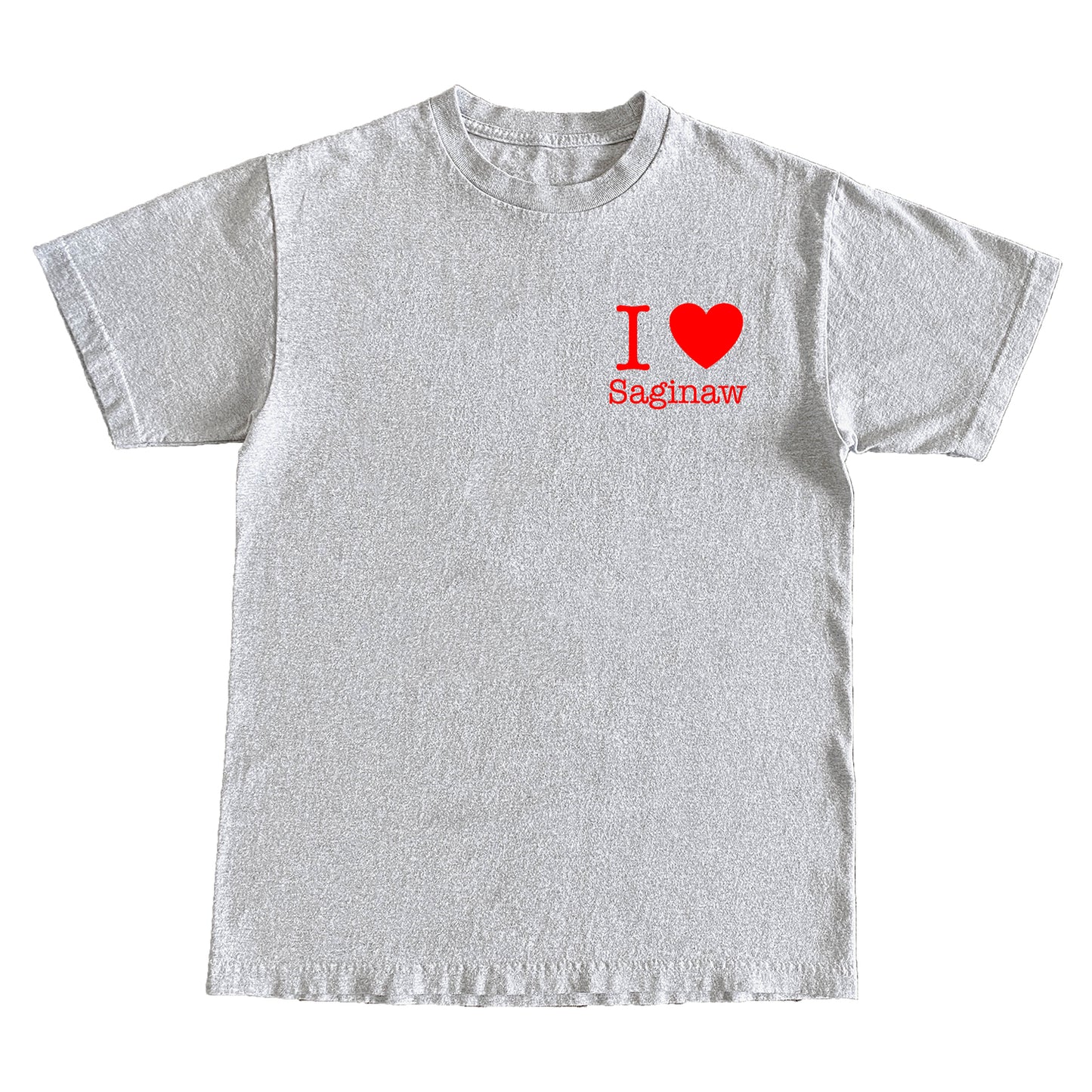 I Heart Saginaw (Left Chest) Shirt - Grey