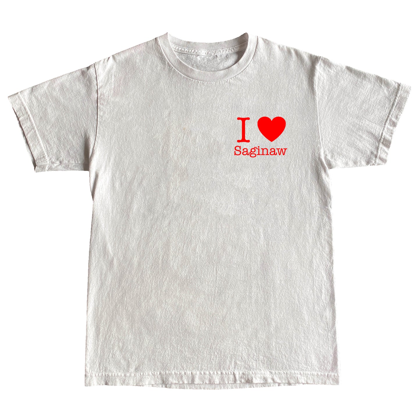 I Heart Saginaw (Left Chest) Shirt - White