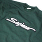 Saginaw Chenille Script Crewneck - Forrest Green