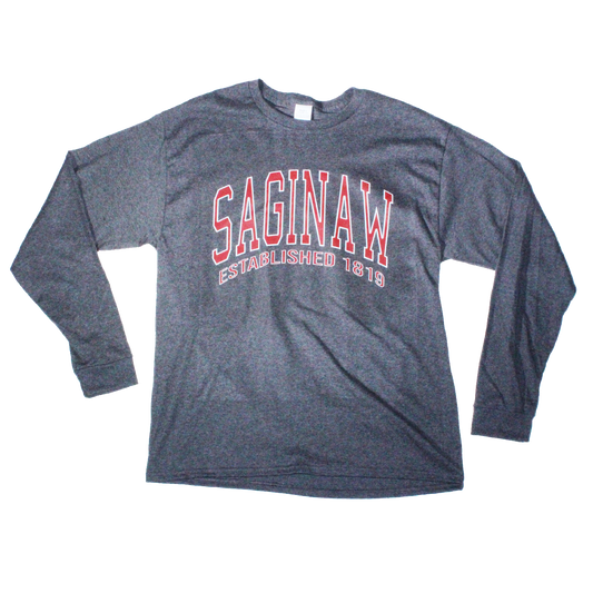 Saginaw Established Longsleeve - Charcoal Heather