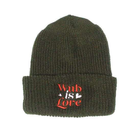 WUB IS LOVE BEANIE - OLIVE WATCH