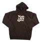 WUB IS LOVE EMBROIDERED HOODIE - BROWN