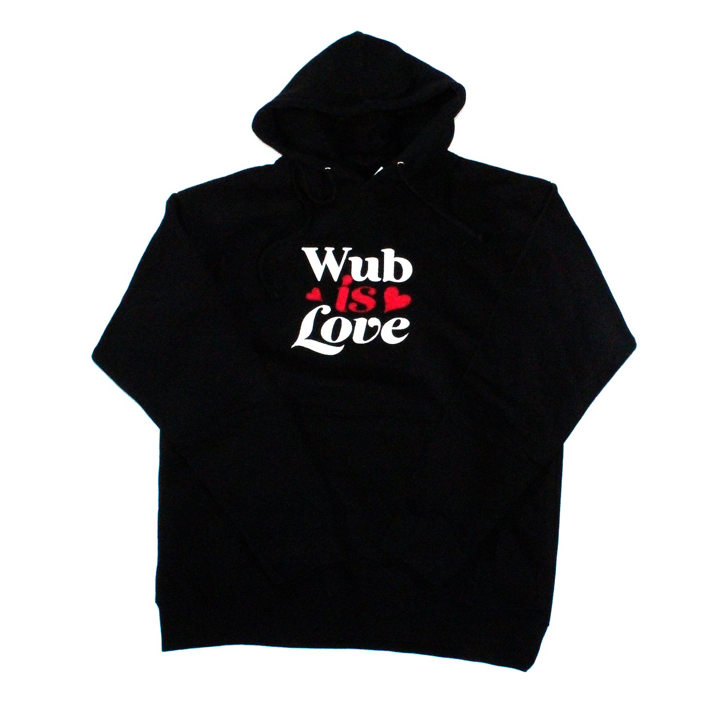 WUB IS LOVE EMBROIDERED HOODIE - BLACK