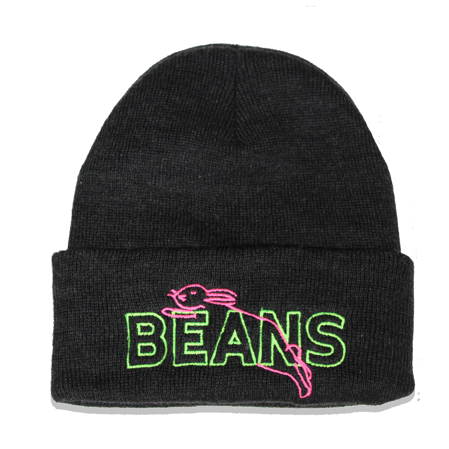 Neon Beans Beanie - Heather Grey