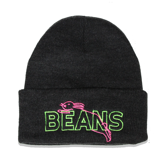 Neon Beans Beanie - Heather Grey