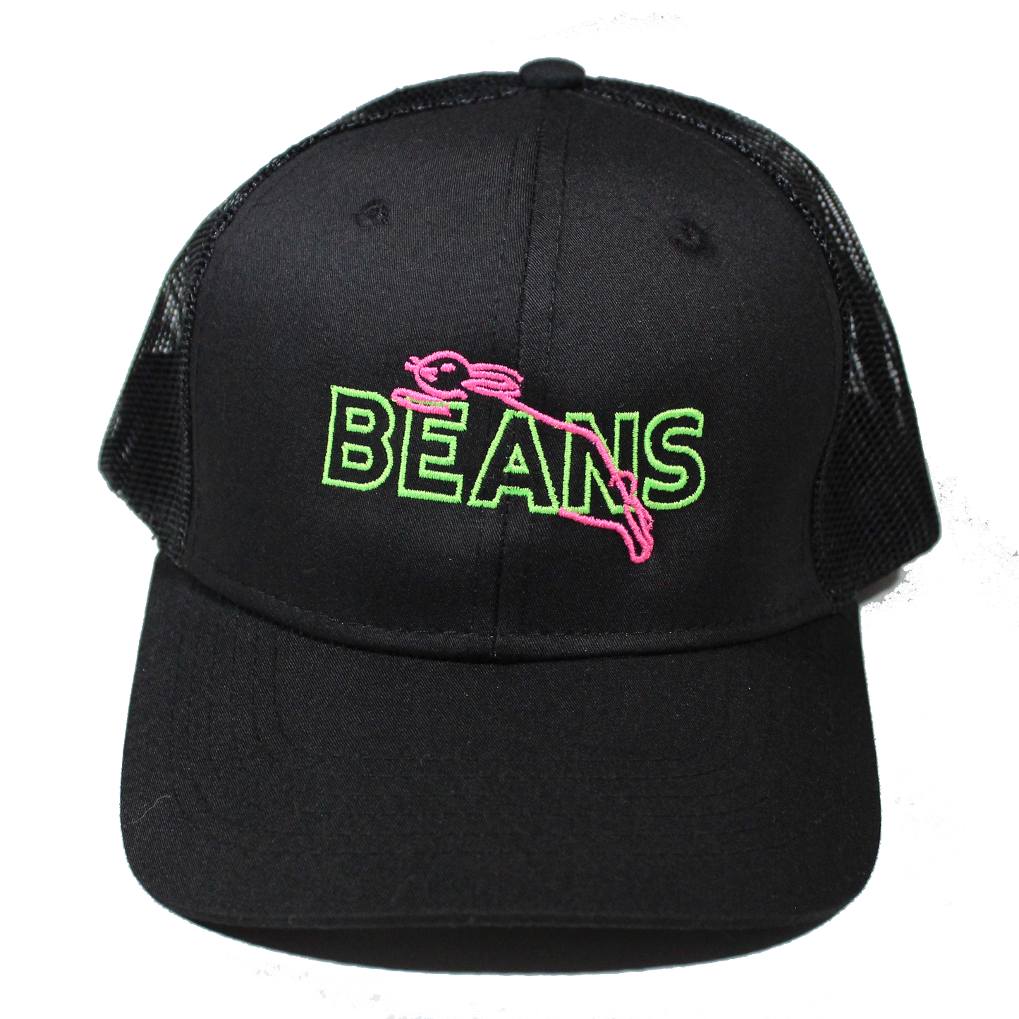 Neon Beans Meshback Snapback - Black