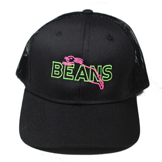 Neon Beans Meshback Snapback - Black