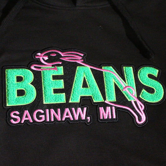BEANS CHENILLE HOODIE - BLACK