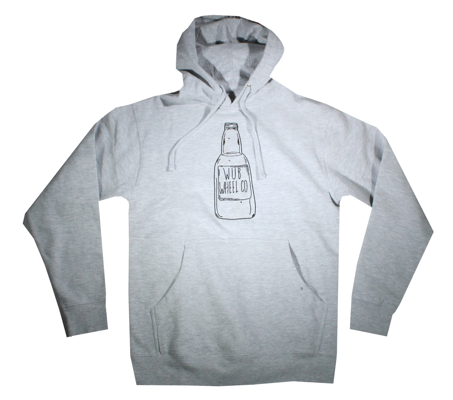 BOTTLE EMBROIDERED HOODIE - ASH GREY