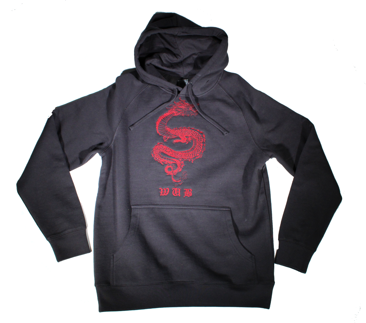 Dragon Embroidered Hoodie - Coal