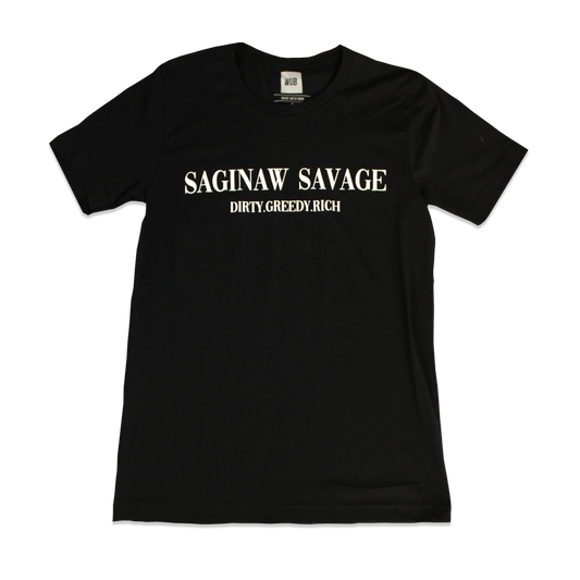 SAGINAW SAVAGE TEE - BLACK