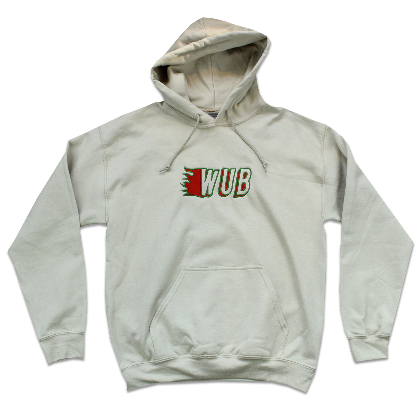 FLAME EMBROIDERED HOODIE - SAND