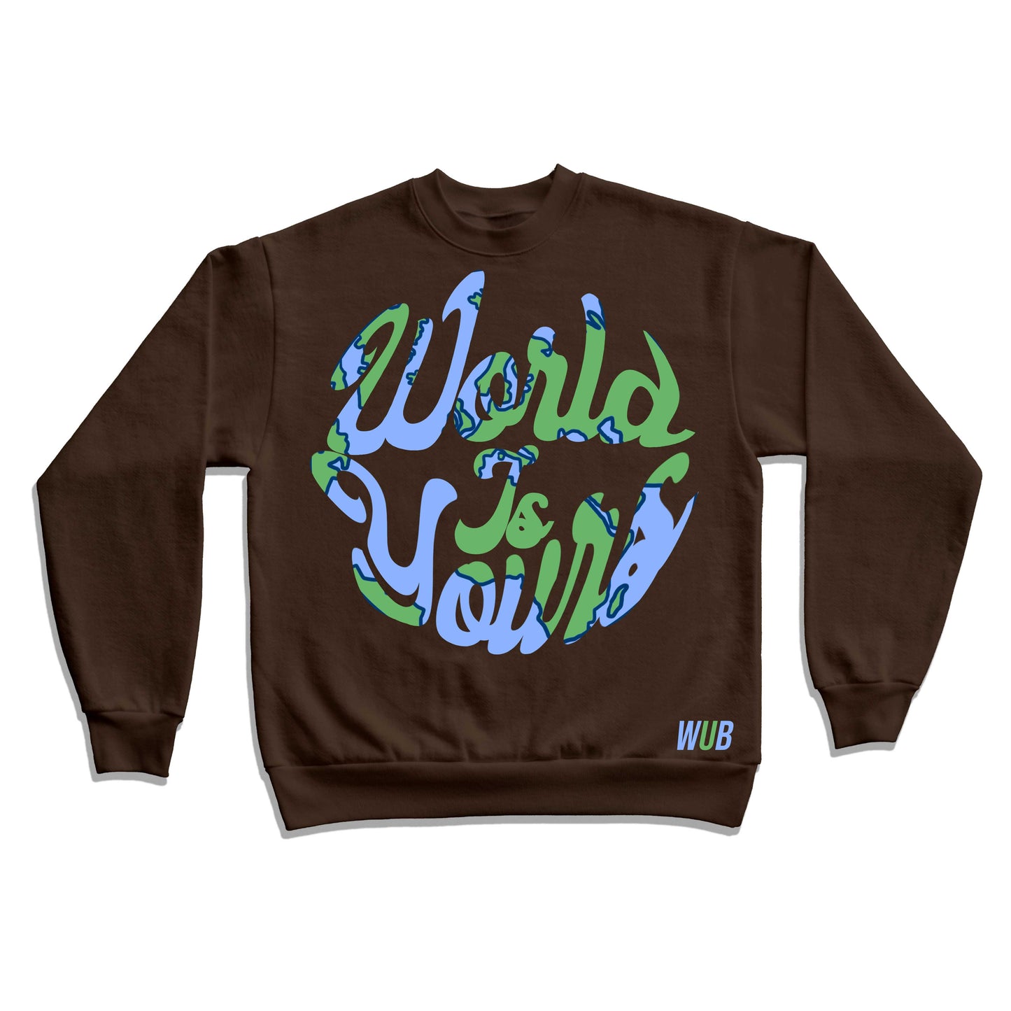 WORLD IS YOURS CREWNECK - BROWN