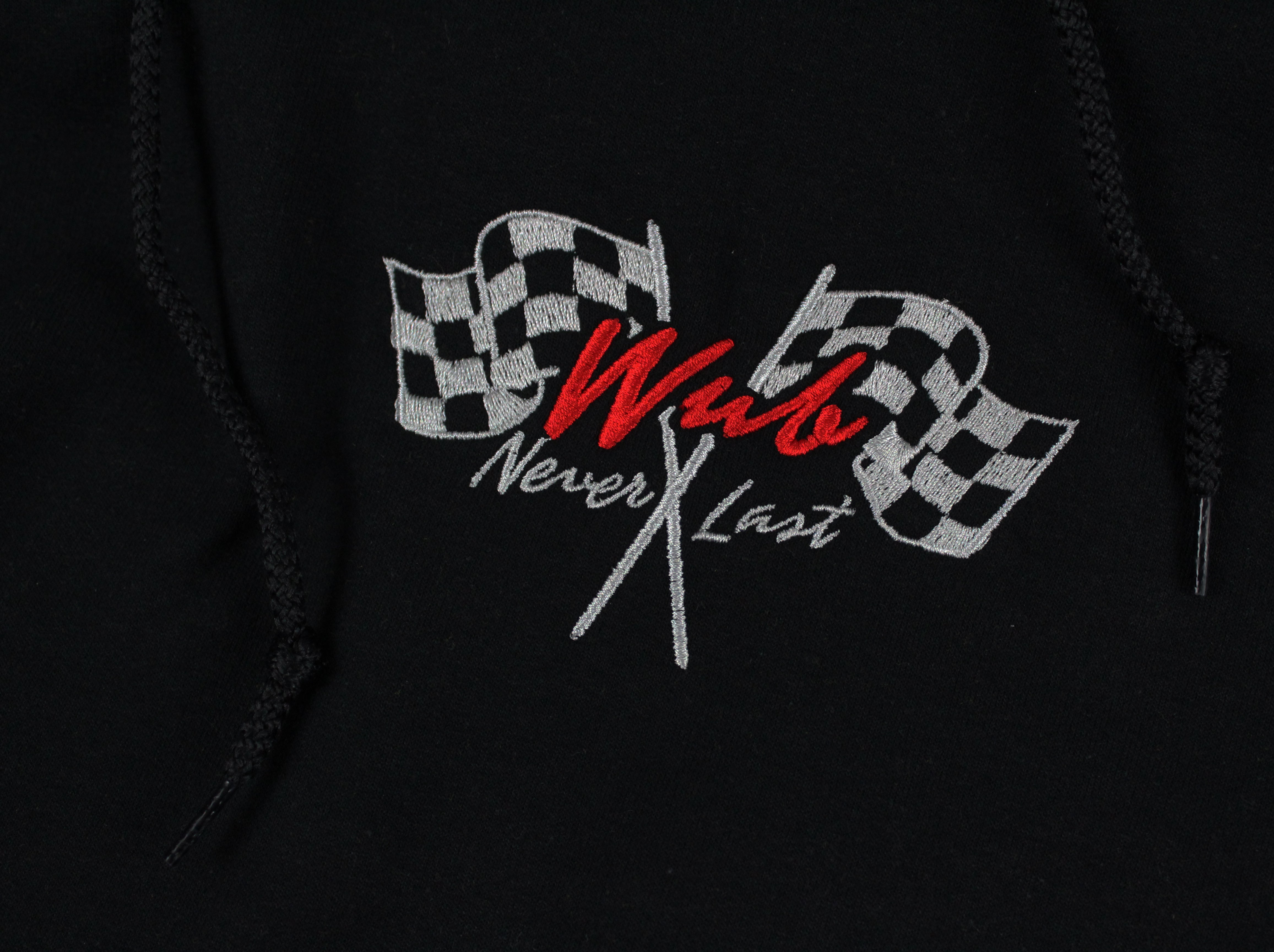 NEVER LAST HOODIE - BLACK – Wub Wheel Company